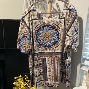 Raw Edge Patterned Top